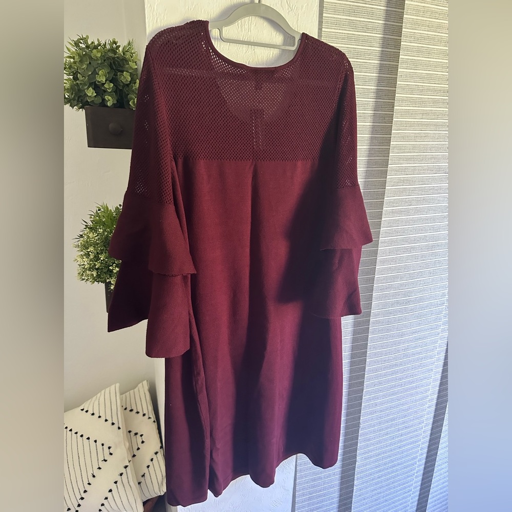 Lane Bryant dress- burgundy- new!
